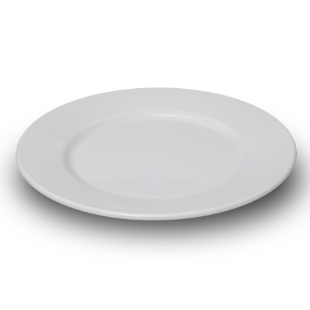 Тарелка 23 см, поликарбонат, белый