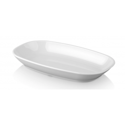 Тарелка прямоугольная 29 см, поликарбонат, белый