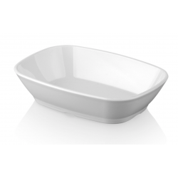 Тарелка прямоугольная 12 см, 100 мл, поликарбонат, белый